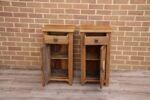 Pair of Antique Neoclassical English Pine Bedside Tables - Image 5