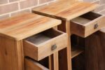Pair of Antique Neoclassical English Pine Bedside Tables - Image 6
