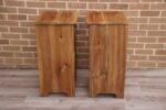 Pair of Antique Neoclassical English Pine Bedside Tables - Image 10