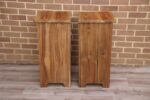 Pair of Antique Neoclassical English Pine Bedside Tables - Image 11