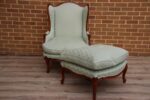 Wesley Barrell French Wingback Armchair with Footstool