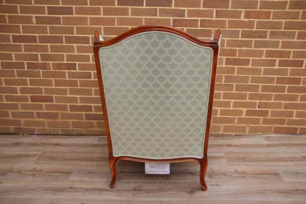 Wesley Barrell French Wingback Armchair with Footstool - Image 11