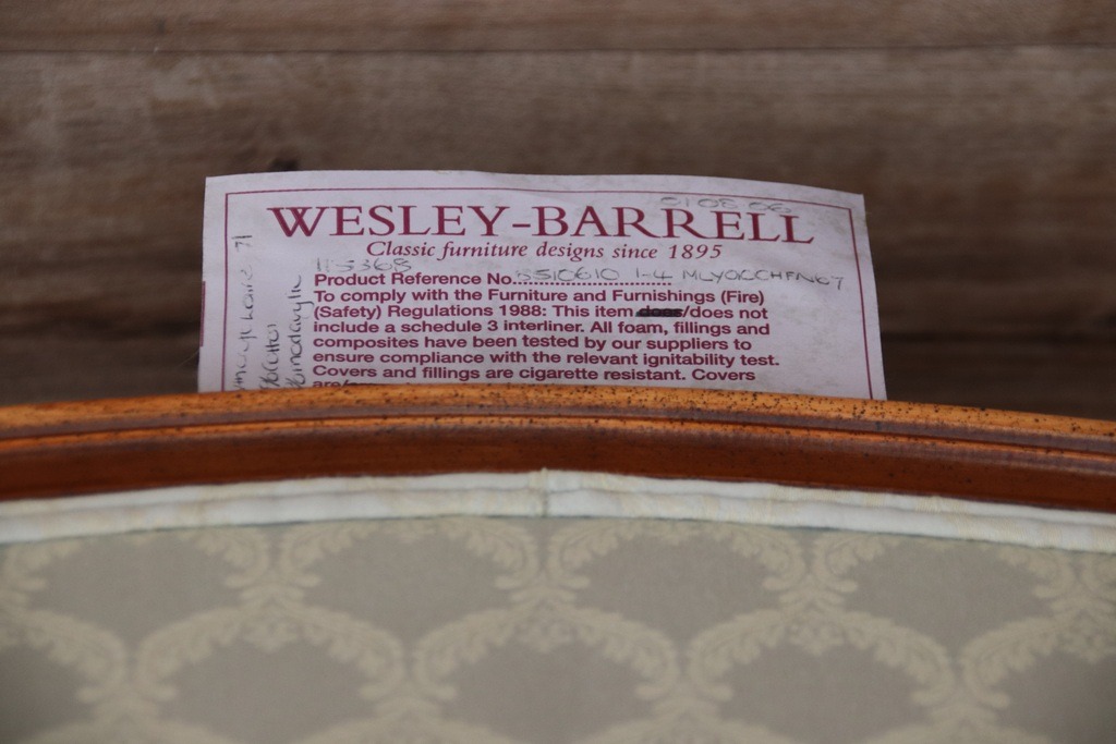 Wesley Barrell French Wingback Armchair with Footstool - Image 13