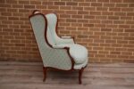 Wesley Barrell French Wingback Armchair with Footstool - Image 14