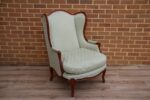 Wesley Barrell French Wingback Armchair with Footstool - Image 15