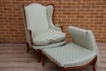 Wesley Barrell French Wingback Armchair with Footstool - Image 19