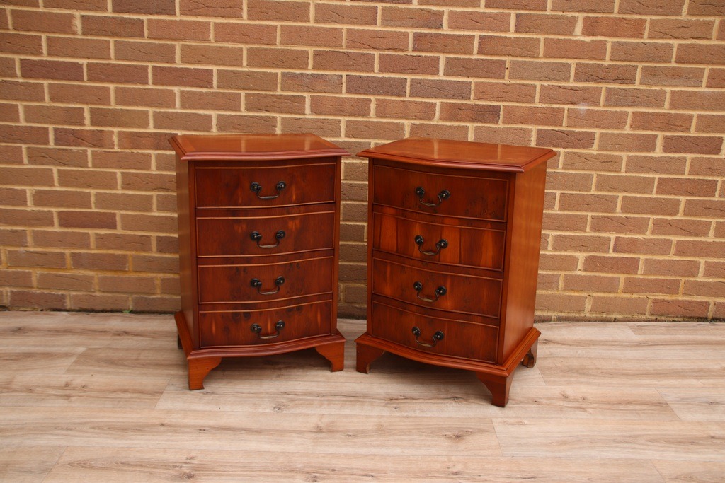 Pair of Burr Wood Bedside Tables - Image 12