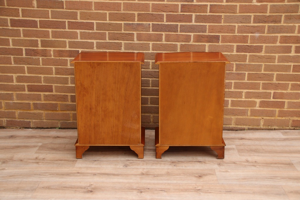 Pair of Burr Wood Bedside Tables - Image 14