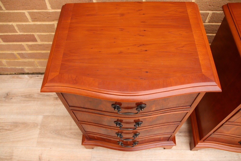 Pair of Burr Wood Bedside Tables - Image 17