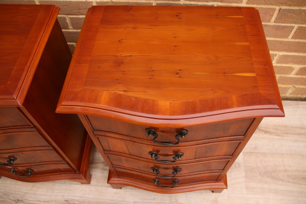 Pair of Burr Wood Bedside Tables - Image 18