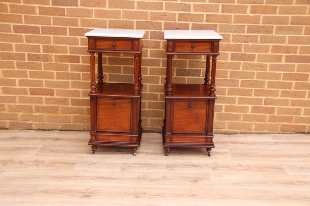 Pair of Victorian Bedside Tables - Image 1