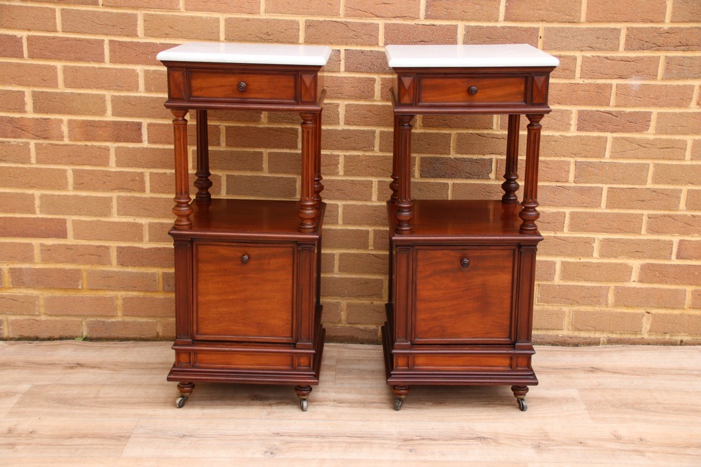 Pair of Victorian Bedside Tables - Image 2