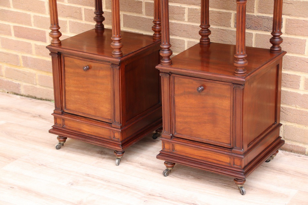 Pair of Victorian Bedside Tables - Image 4