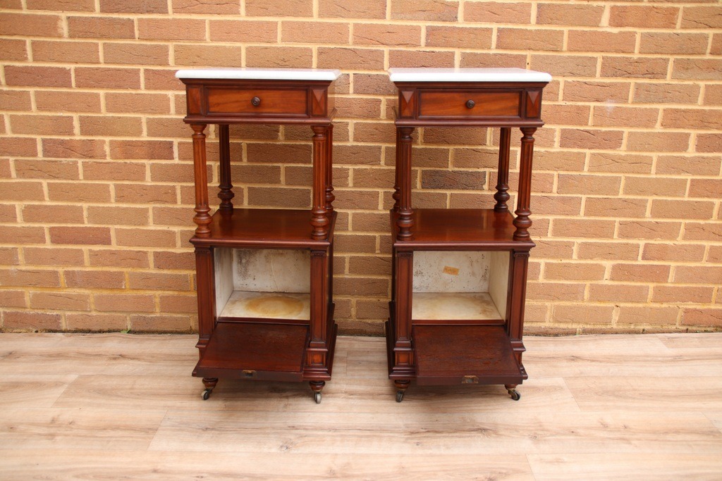 Pair of Victorian Bedside Tables - Image 10
