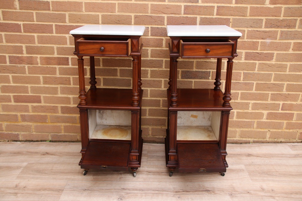 Pair of Victorian Bedside Tables - Image 13