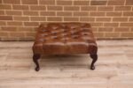 Chesterfield Whiskey Brown Footstool