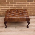 Chesterfield Whiskey Brown Footstool