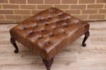 Chesterfield Whiskey Brown Footstool - Image 5