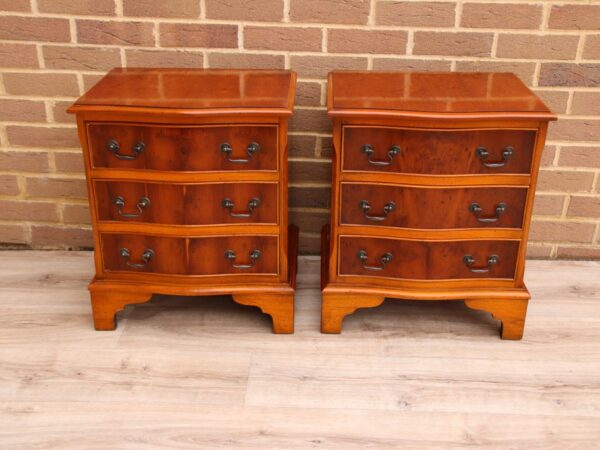 Pair of Burr Bedside Tables