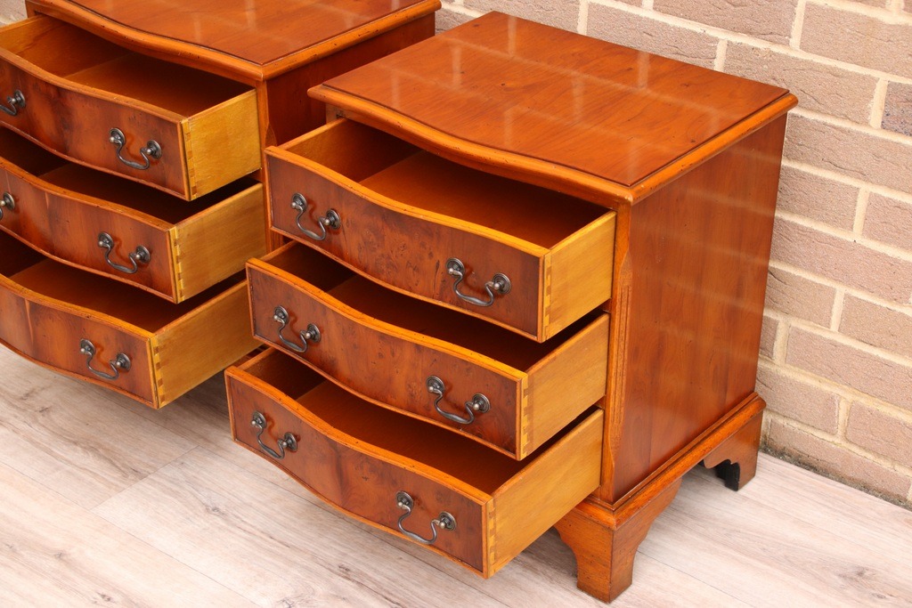 Pair of Burr Bedside Tables - Image 12