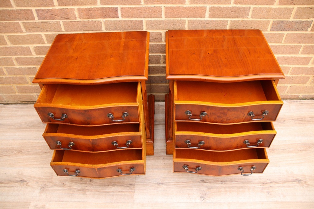 Pair of Burr Bedside Tables - Image 13