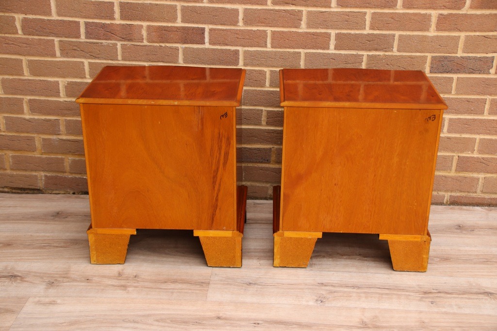 Pair of Burr Bedside Tables - Image 16