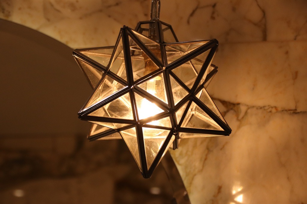 Pair of Star Ceiling Light Pendants - Image 7
