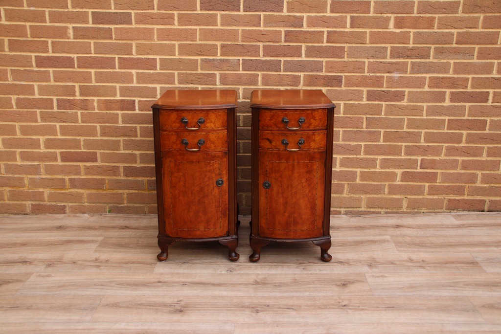 Pair of Queen Anne English Nightstands - Image 1