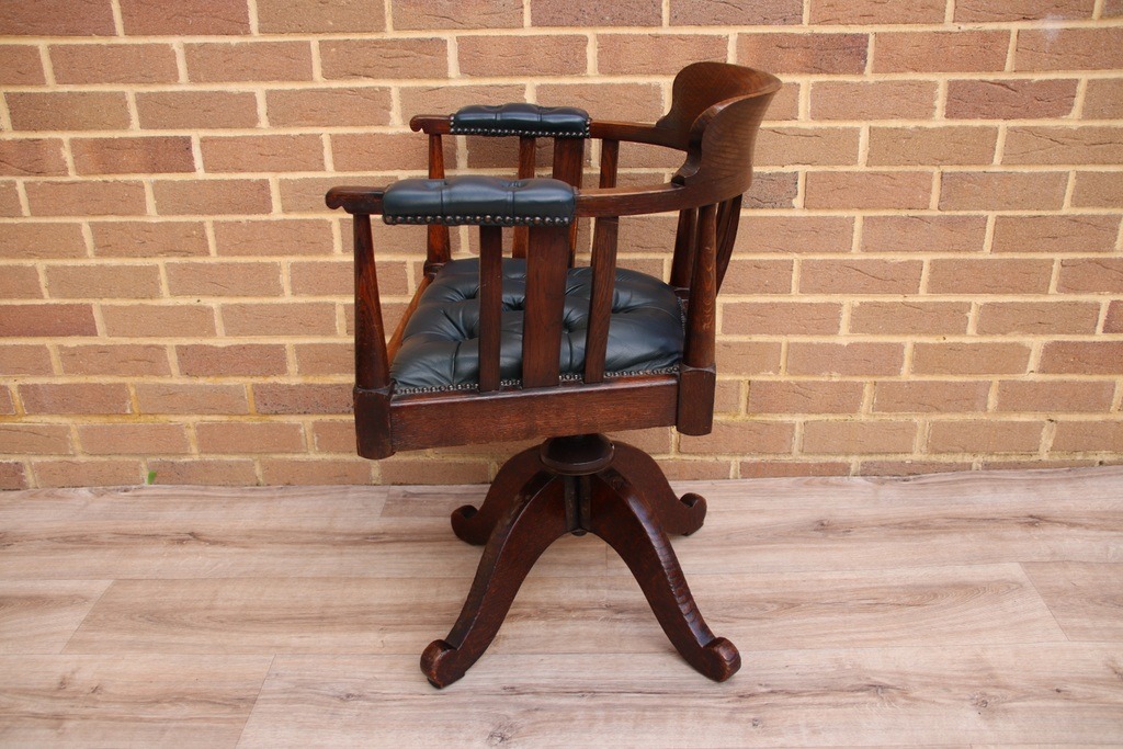 Antique Banker’s Chair - Image 5