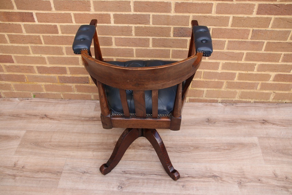 Antique Banker’s Chair - Image 6