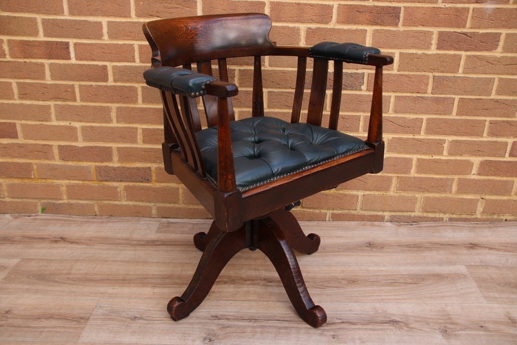 Antique Banker’s Chair - Image 8