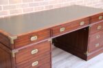 Military Campaign Pedestal Directors Desk - Image 3