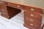 Military Campaign Pedestal Directors Desk - Image 4