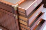 Military Campaign Pedestal Directors Desk - Image 10