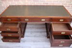Military Campaign Pedestal Directors Desk - Image 11
