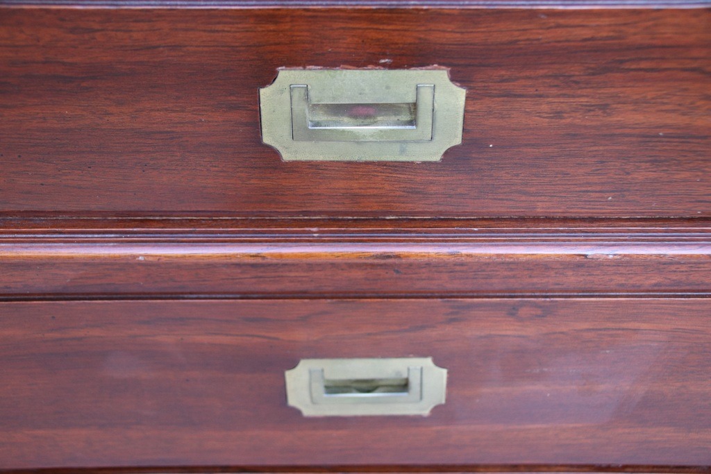 Military Campaign Pedestal Directors Desk - Image 12