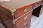 Military Campaign Pedestal Directors Desk - Image 14