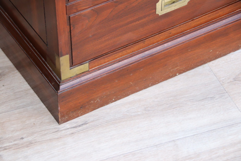 Military Campaign Pedestal Directors Desk - Image 21