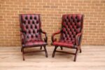 Pair of Chesterfield Slipper Chairs - Image 3