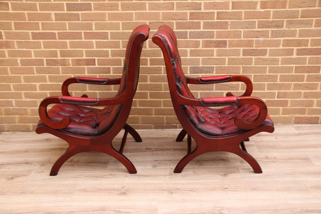 Pair of Chesterfield Slipper Chairs - Image 6