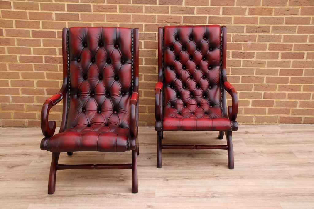 Pair of Chesterfield Slipper Chairs - Image 7