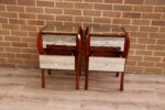 Pair of Glass Laura Ashley Bedside Tables - Image 4