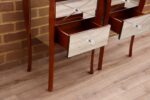 Pair of Glass Laura Ashley Bedside Tables - Image 5