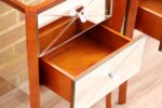 Pair of Glass Laura Ashley Bedside Tables - Image 6