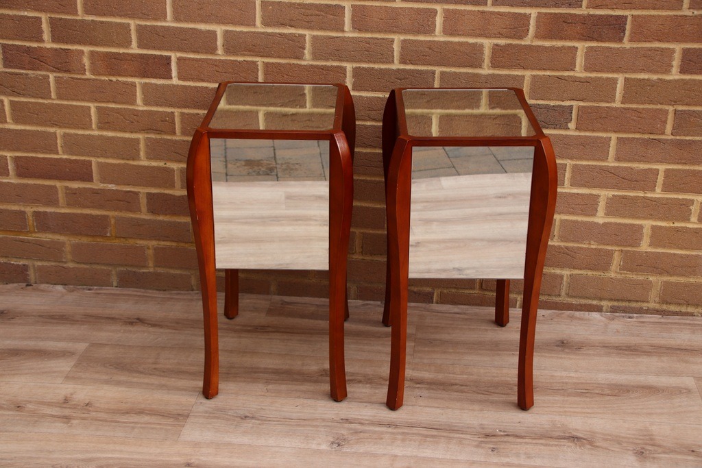 Pair of Glass Laura Ashley Bedside Tables - Image 11