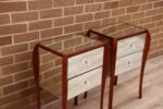 Pair of Glass Laura Ashley Bedside Tables - Image 12