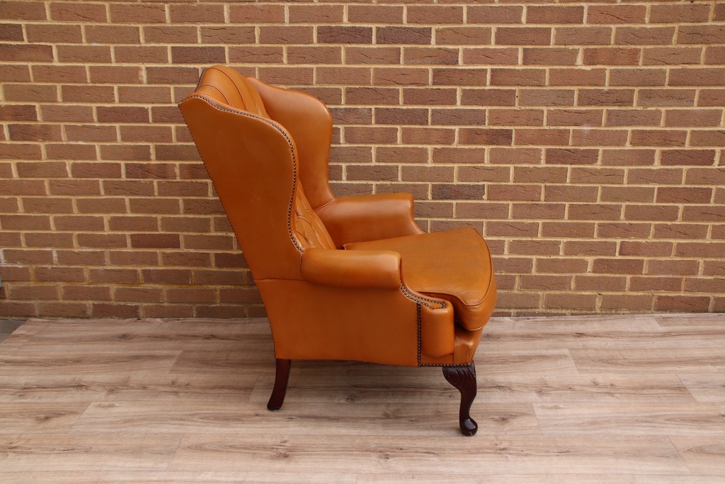 Chesterfield Vintage Wingback Armchair - Image 6