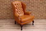 Chesterfield Vintage Wingback Armchair - Image 7