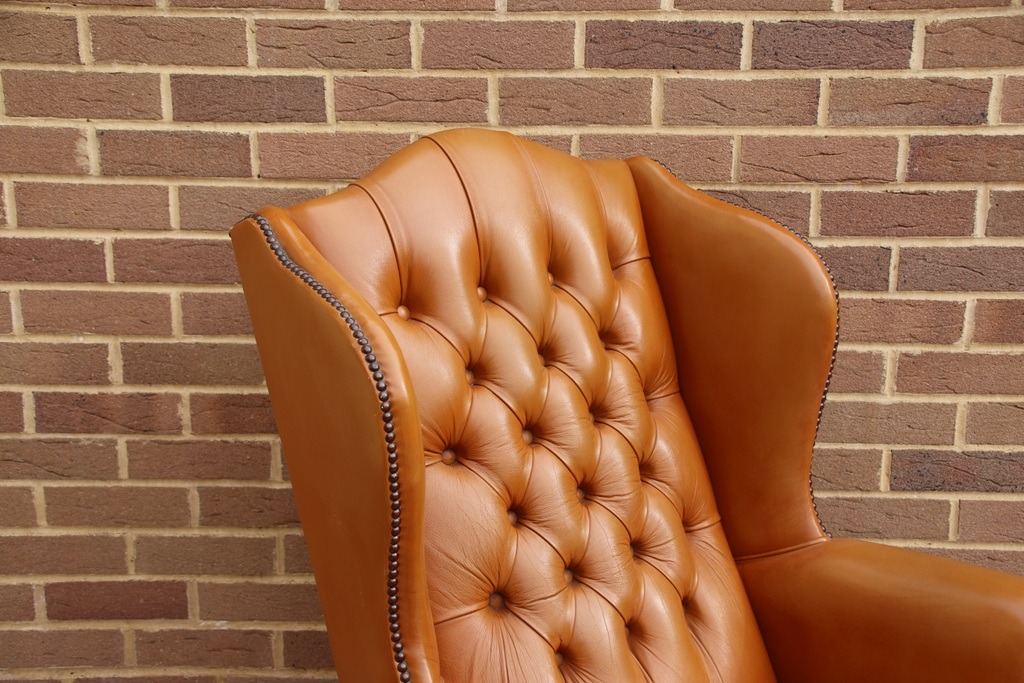 Chesterfield Vintage Wingback Armchair - Image 9