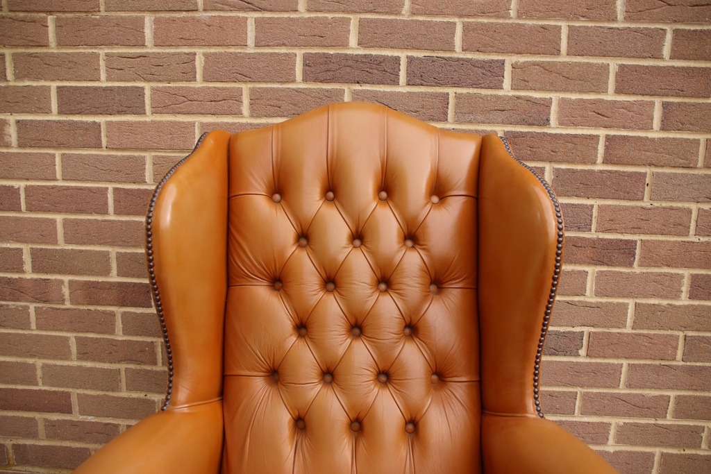 Chesterfield Vintage Wingback Armchair - Image 8